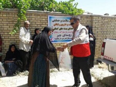 کاروان سلامت هلال احمر کهگیلویه مرهم زخم‌های مردم روستای چیر