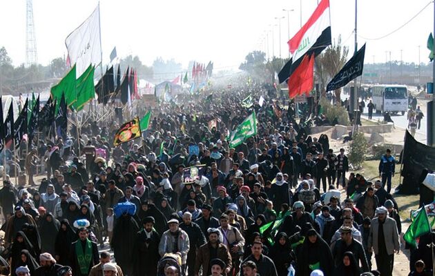 برپایی ۱۱ چادر پزشکی در مسیر نجف - کربلا/انتقال 6 اتوبوس آمبولانس به عراق