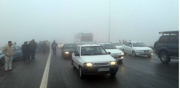 مه گرفتگی و کاهش دید در جاده های استان اردبیل 