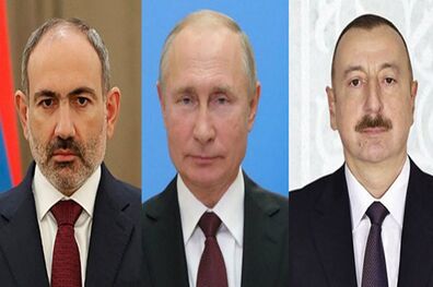 گفتگوی تلفنی رئیس جمهور روسیه با الهام علی‌اف و نیکول پاشینیان