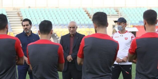 جلسه کریم باقری و سه بازیکن پرسپولیس با مجید صدری