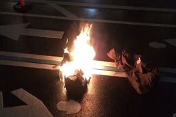 خودسوزی معترض آمریکایی مقابل هتل ترامپ