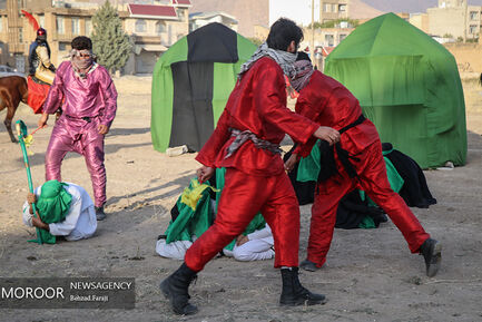 مراسم تعزیه و خیمه سوزی روز عاشورا در کرمانشاه