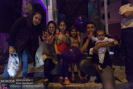 شادی مردم پس از انتخابات 