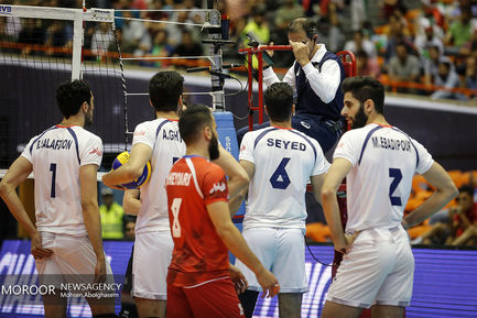 دیدار تیم‌های ملی ایران و بلژیک در لیگ جهانی والیبال