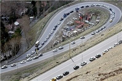 ترافیک در محور جاده چالوس