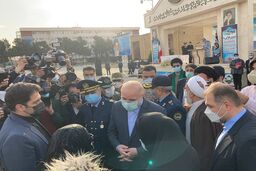برگزاری مراسم تشییع پیکر خلبان شهید بیرجند بیک محمدی با حضور قالیباف