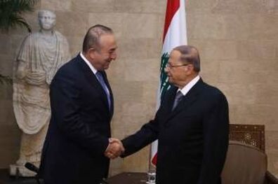 چاووش‌اوغلو در بیروت با میشل عون دیدار کرد

