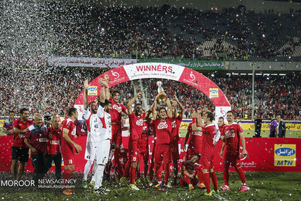 جشن قهرمانی پرسپولیس در سوپرجام فوتبال