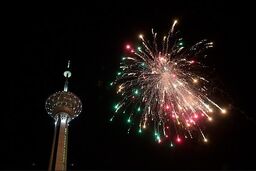 مراسم آتش بازی در برج میلاد برگزار می شود