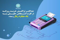  حداکثر تراکنش خرید روزانه از کارت اشخاص حقیقی به یک میلیارد ریال رسید 