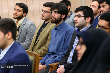 دیدار نخبگان و دانشجویان بسیجی مدال‌آور دانشگاه صنعتی شریف با مقام معظم رهبری