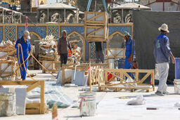 فعال شدن مجدد عملیات اجرای احداث صحن و شبستان حضرت زهرا (س)