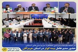 حضور مدیر عامل بیمه کوثر در استان هرمزگان
