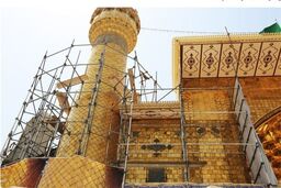 پایان بازسازی ایوان نجف در تابستان ۱۴۰۱ توسط ایرانی ها
