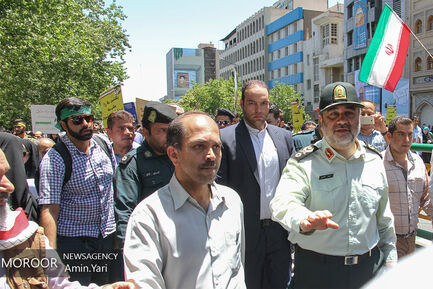 حضور شخصیت های لشکری و کشوری در راهپیمایی روز جهانی قدس