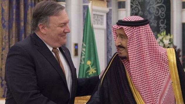 دیدار ضد ایرانی پمپئو و ملک سلمان