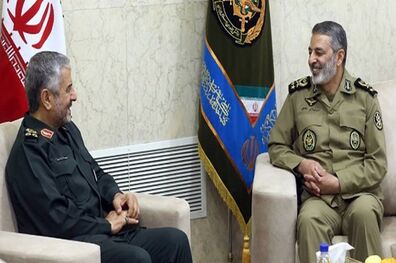 دیدار سردار سرلشکر محمدعلی جعفری با فرمانده کل ارتش