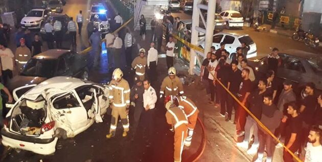 تصادف مرگبار در بزرگراه رسالت/ فوت دو مرد جوان