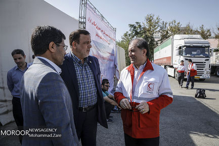 بارگیری کمک‌های جمعیت هلال‌احمر جهت ارسال به میانمار