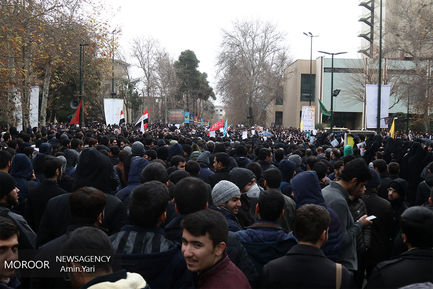 اجتماع دانشجویان دانشگاه تهران در پی شهادت سردار سلیمانی