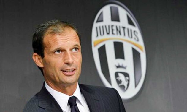 خوشحالی آلگری بعد از قهرمانی یوونتوس در رقابت‌ های سری A 