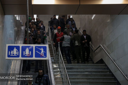 بازدید محمدعلی نجفی شهردار تهران از خط ۶ و ۷ مترو