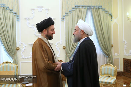 دیدار سید عمار حکیم با حسن روحانی
