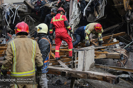 یک روز پس از تخریب ساختمان پلاسکو