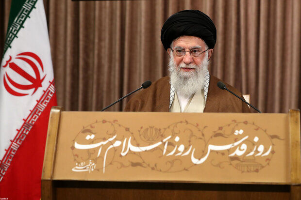 سخنرانی تلویزیونی رهبر معظم انقلاب به مناسبت روز جهانی قدس