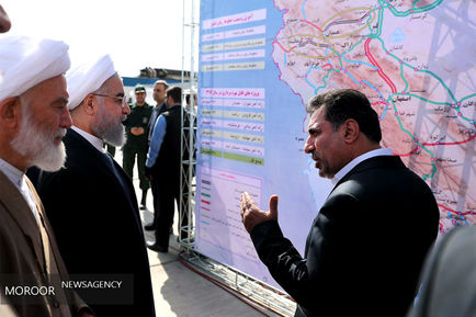 افتتاح خط راه آهن تهران – همدان توسط رییس جمهور