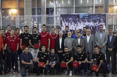 ورود تیم ملی والیبال ایران به تهران