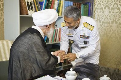 دیدار دریادار سیاری با آیت الله جنتی در شورای نگهبان