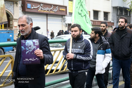 راهپیمایی هیات‌ های مذهبی در پی شهادت سردار سلیمانی