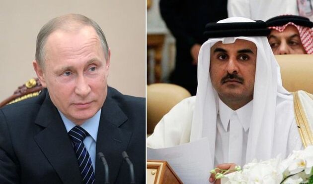 گفتگوی امیر قطر و پوتین درباره حل بحران دیپلماتیک میان دوحه و کشورهای عربی