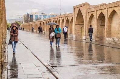 ورود سامانه بارش‌زا از اواخر امروز به استان اصفهان