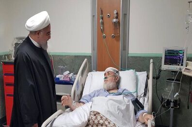 عیادت رئیس‌ جمهور از حجت‌الاسلام شهیدی محلاتی