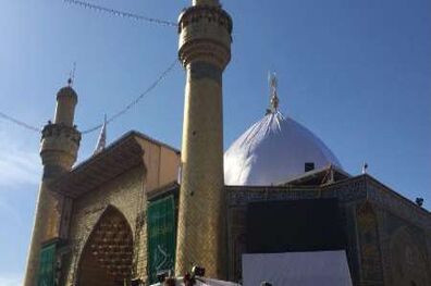 رونمایی از گنبد مرمت شده حضرت علی (ع)
