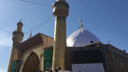 رونمایی از گنبد مرمت شده حضرت علی (ع)