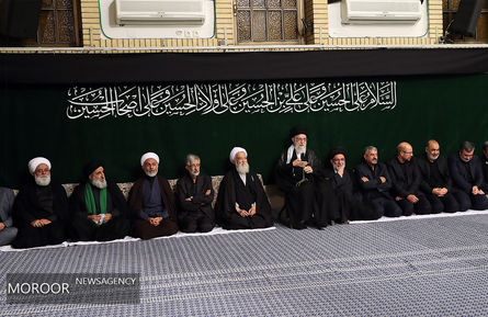 مراسم عزاداری شب عاشورای حسینی با حضور مقام معظم رهبری