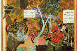 سلطان محمدنقاش با تابلوی معراج محمد در جشنواره سینماحقیقت