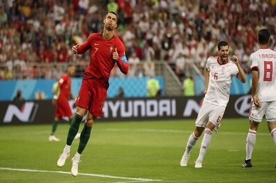 برتری پرتغال مقابل ایران در نیمه نخست