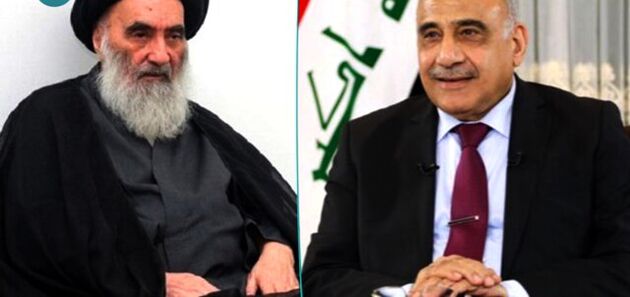 هشدار آیت الله سیستانی درخصوص اعتراضات عراق به عادل عبدالمهدی