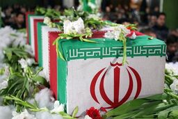 برگزاری مراسم تشییع 2 شهید گمنام در دادگستری کل استان تهران